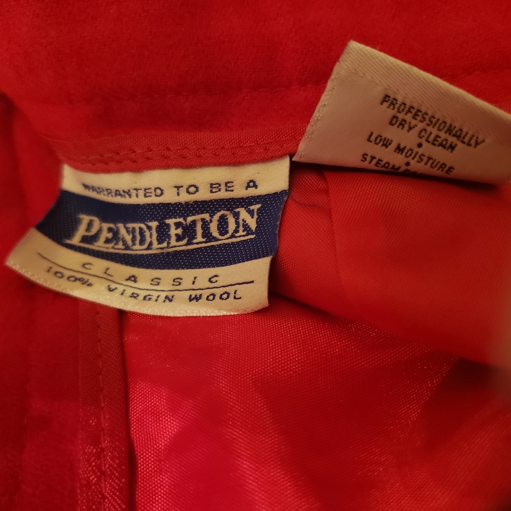 Original Pendleton Classic Red Virgin Wool Skirt - image 2